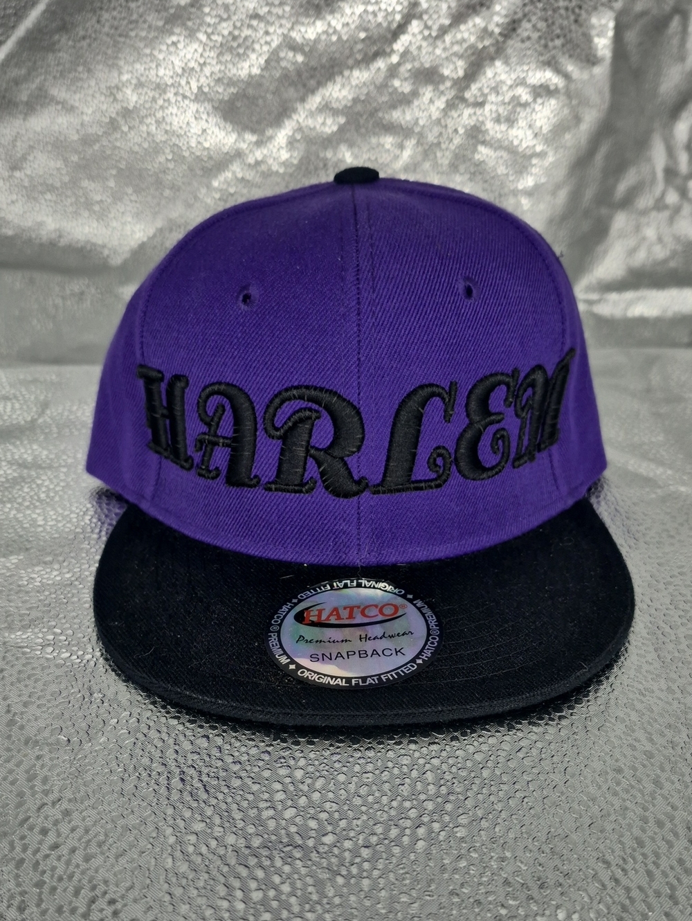 Hatco HARLEM Purple and Black Snapback Hat - New